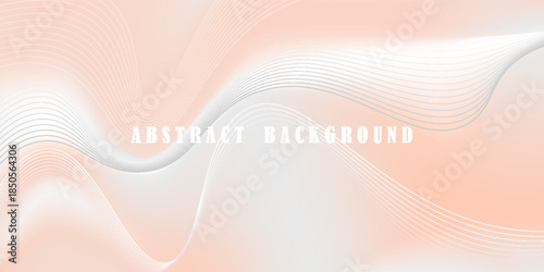 Soft abstract background with flowing white lines and a subtle pastel peach gradient.