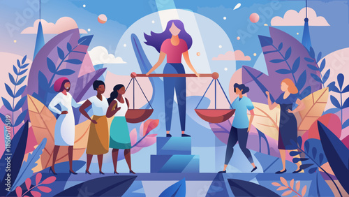 Women for equality and justice Vector