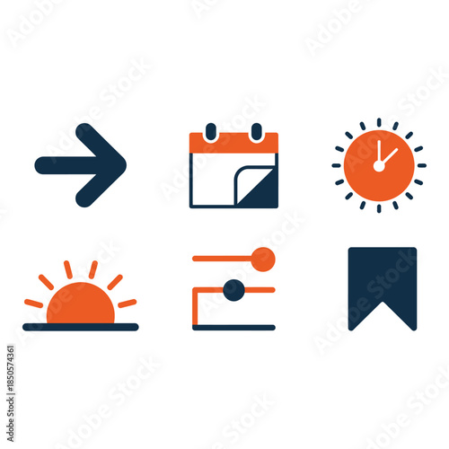 Collection of modern flat icons for web and mobile applications