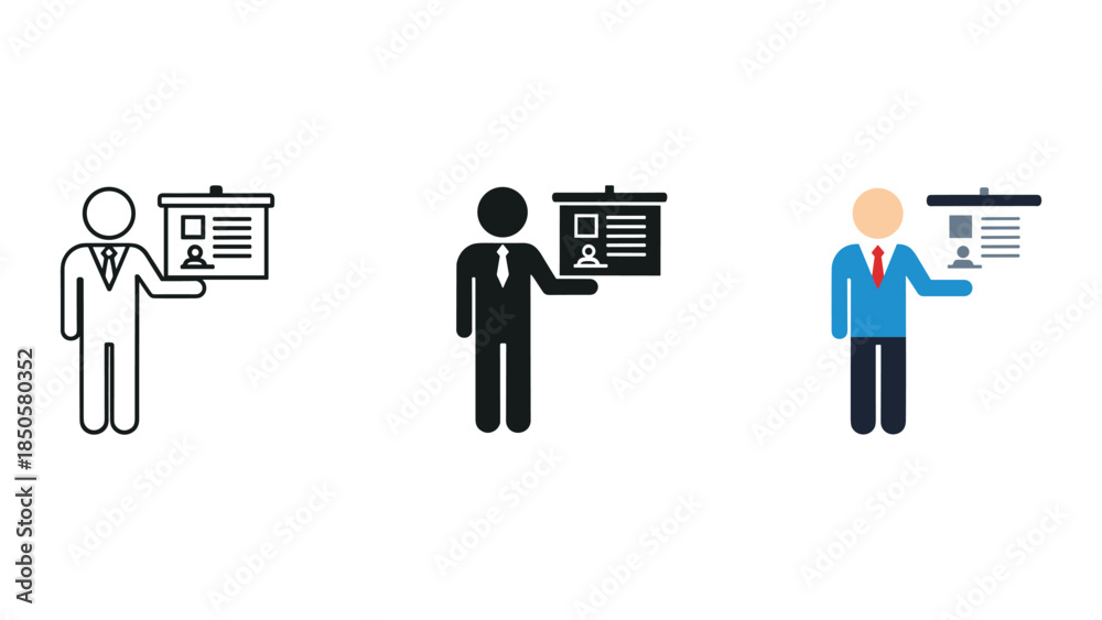 Fototapeta premium Business People Holding Clipboard