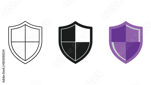 Shield Icon Set Security Protection