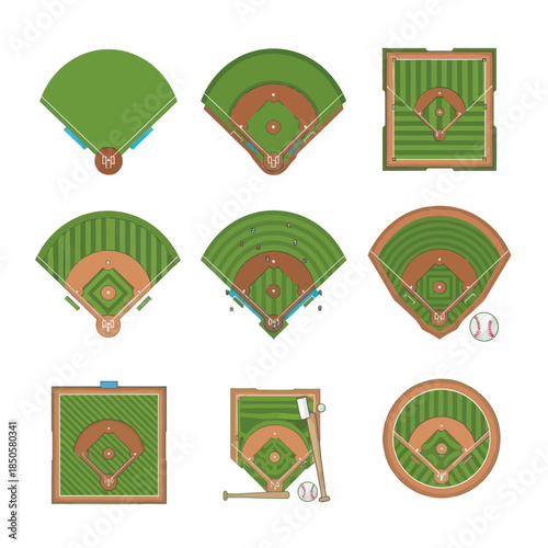 Baseball Field Layouts A Collection of Nine Unique Designs.