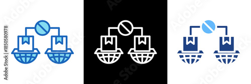 Trade Restrictions Impact triplestyle icon