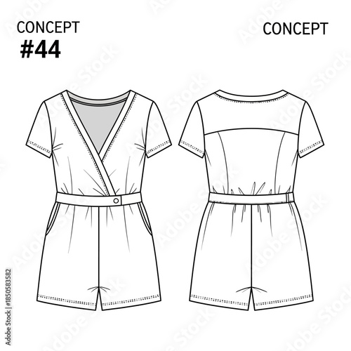 Fashion design of a romper.