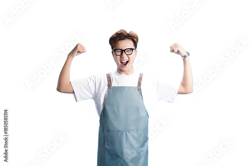 Quadro su tela Joyful and Energetic: A cheerful individual, radiating positivity and confidence, with a genuine smile that captures the essence of happiness and exuberance