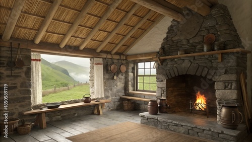 fireplace in the house
