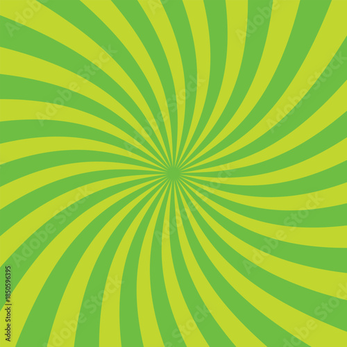 黄緑色のスパイラルな背景のベクターイラスト