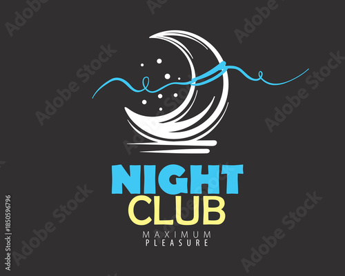 Vector hand-drawn logo for a nightclub