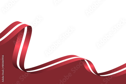 Latvian National Symbol Frame. Latvia Flag Background Template.