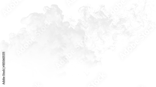 Photography Cloud smoke rising softly on a transparent background during a quiet moment in a