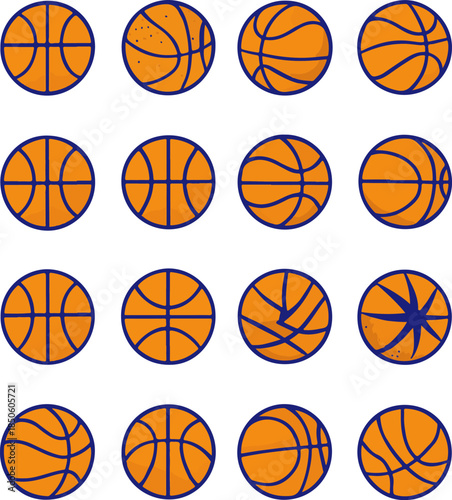 Basketball Pattern Puzzle Grid Visual Odd-One-Out Game