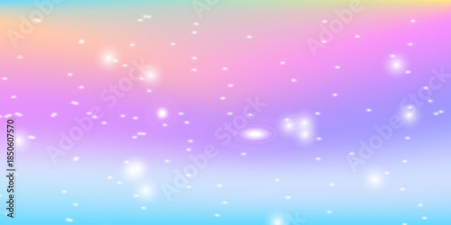 Pastel star glow fantasy universe hologram magic. Dream holiday hologram fantasy land beautiful blur object vector illustration background