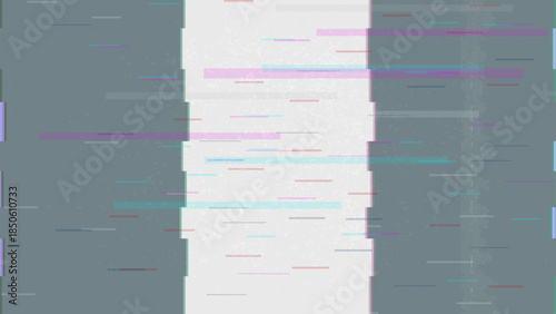 Nigeria glitch flag vector, RGB split distortion, digital abstract video frame illustration