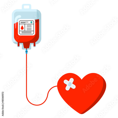 Donate Blood, Save Lives Heart Symbol