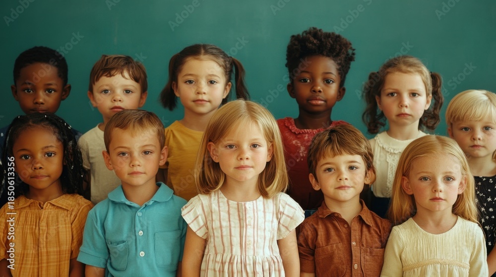 Obraz premium Diverse Children Smiling Together.