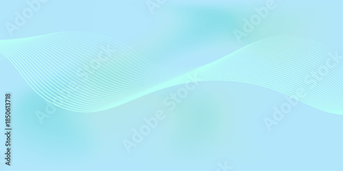 Soft winter gradient blue background. Minimalist background design with dynamic flowing line pattern. Design for banner, presentation, advertisement, product display.vektor.eps 10