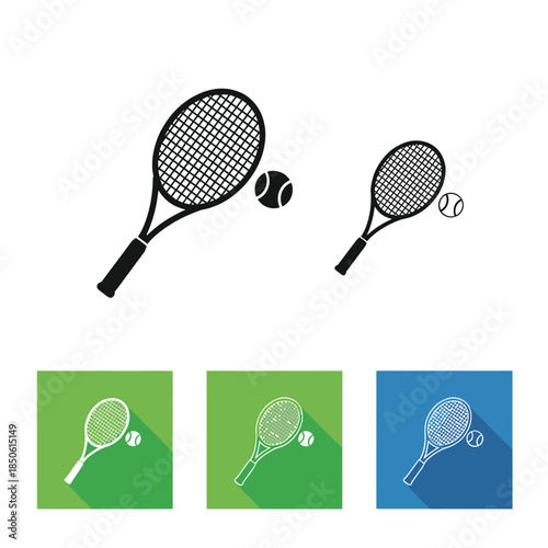 Tennis Rackets and Balls A Sporting Icon in Multiple Styles.