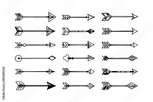 Decorative Arrow Icons Stylized Vector Collection for Design