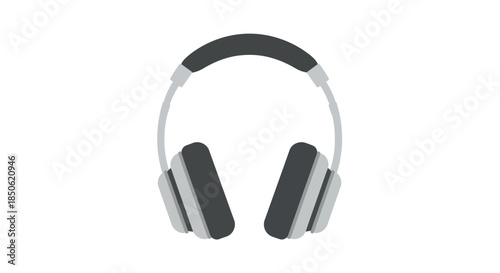 Listen up with these modern gray and black headphones, perfect for studying, relaxing, or focused work in your creative space