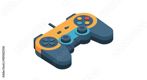 Modern isometric gamepad design for ultimate gaming experience, perfect for esports, entertainment and digital art projects, get your game on now