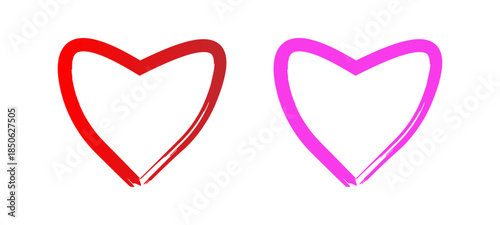 red heart isolated on white	