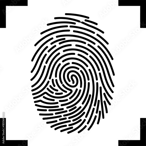 Unique Identity Fingerprint Pattern Silhouette