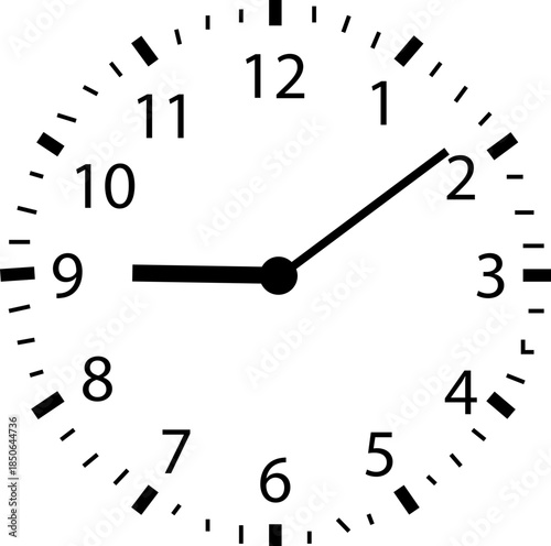 Clock icon with analog wall clocks and stopwatch timer symbols in black line and outline style, time measurement watch pictogram pack for schedule alarm countdown UI design