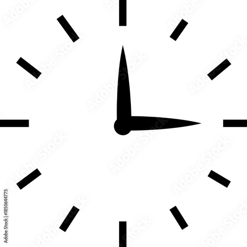 Clock icon with analog wall clocks and stopwatch timer symbols in black line and outline style, time measurement watch pictogram pack for schedule alarm countdown UI design