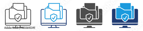 information security icon sheet multiple style