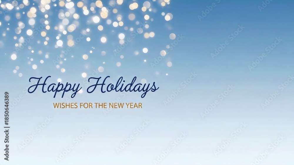Naklejka premium Happy Holidays Wishes For The New Year From A Business Celebrating The Season
