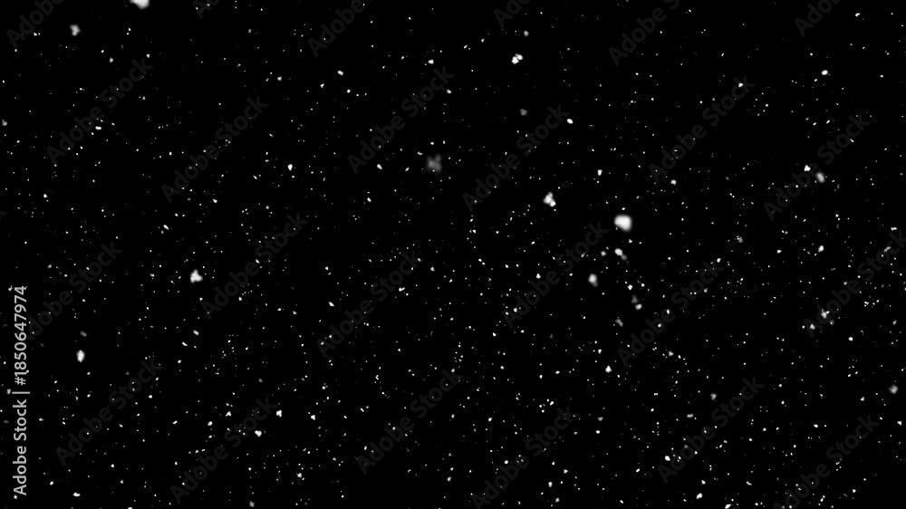 Snowing Display/screen Snow Falling Black Screen. Snowfall Particle Animation 4k. Snowing ...