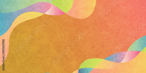 曲線　カラフル　模様　幾何学　背景