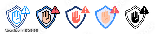 Risk Prevention Icon Sheet Multiple Style Collection 
