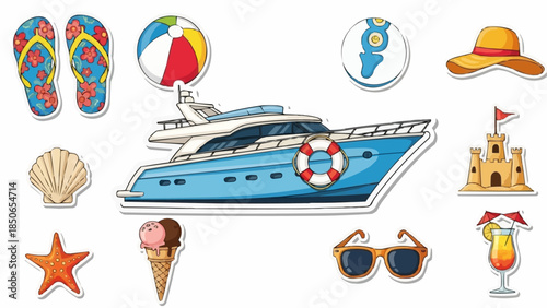 Luxury Yacht and Summer Vacation Accessories Collection.