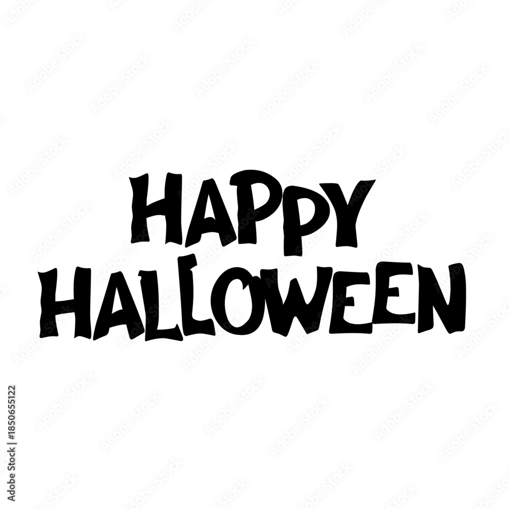 Fototapeta premium Happy Halloween lettering vector