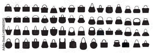 handbag icon vector set purse ilustration sign collection