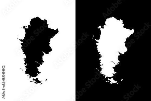 Argentina Map Silhouette Vector, Minimal Geographic Icon Design