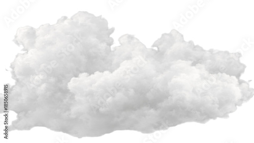 Fluffy white cumulus clouds drift through a bright blue summer sky during a beautiful day in the peaceful atmosphere of nature