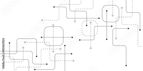 Abstract background with technology circuit board texture. Modern electronic motherboard texture. Creative idea for internet technology. Tech concept for header, web banner, website, presentation.