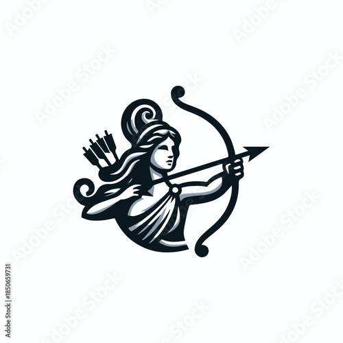 Archer Olympian Goddess Logo