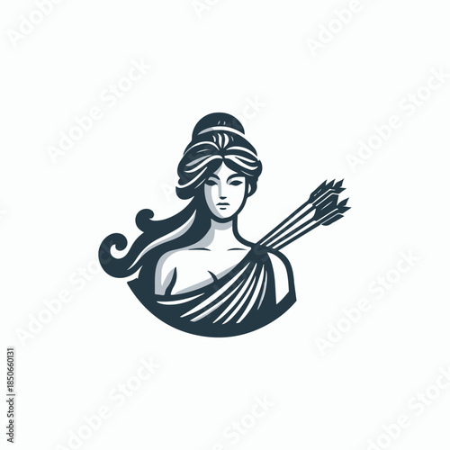 Archer Olympian Goddess Logo