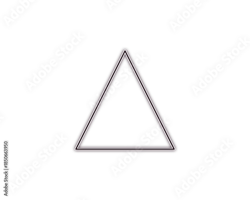 Minimalist triangle design isolated on transparent background