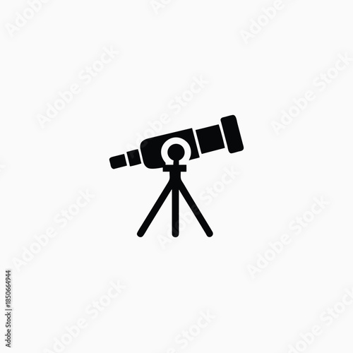  telescope vector icon silhoutte vector template