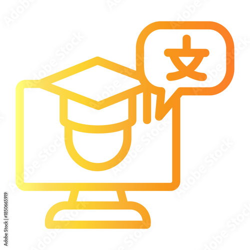 online Line Gradient Icon