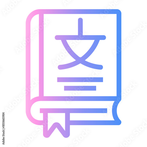 chinese Line Gradient Icon