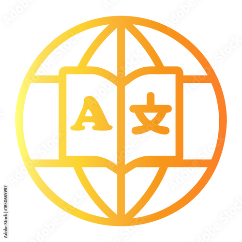 encyclopedia Line Gradient Icon