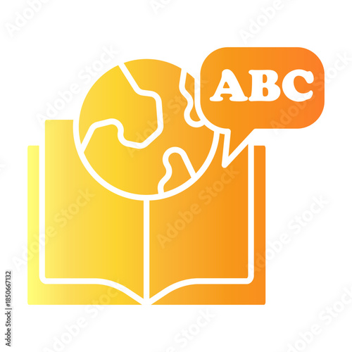 language learning Gradient icon