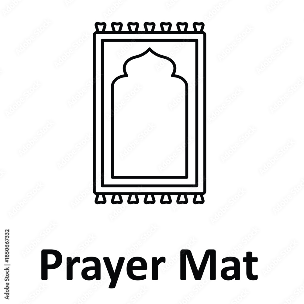 Naklejka premium Prayer Mat Vector icon which can easily modify or edit
