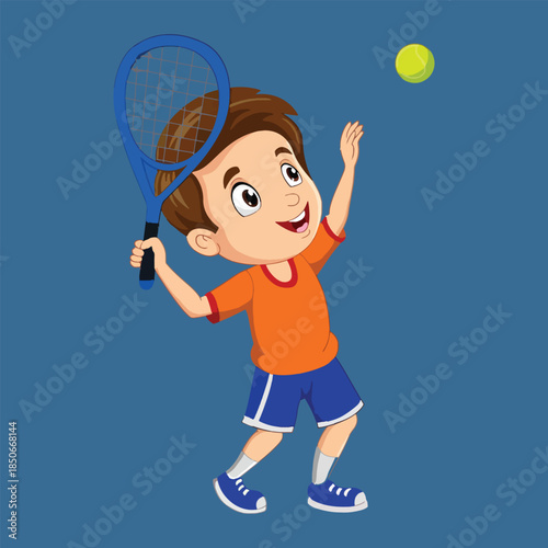 tennis player with racket