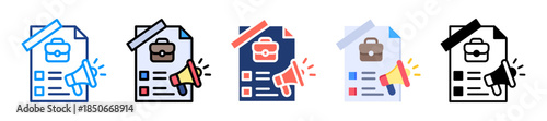 Job Vacancy Icon Sheet Multiple Style Collection 